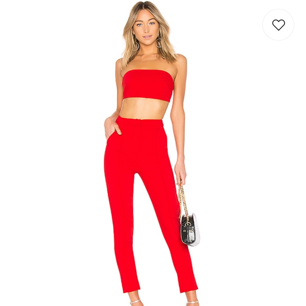 REVOLVE red bandeau pant set size xxs